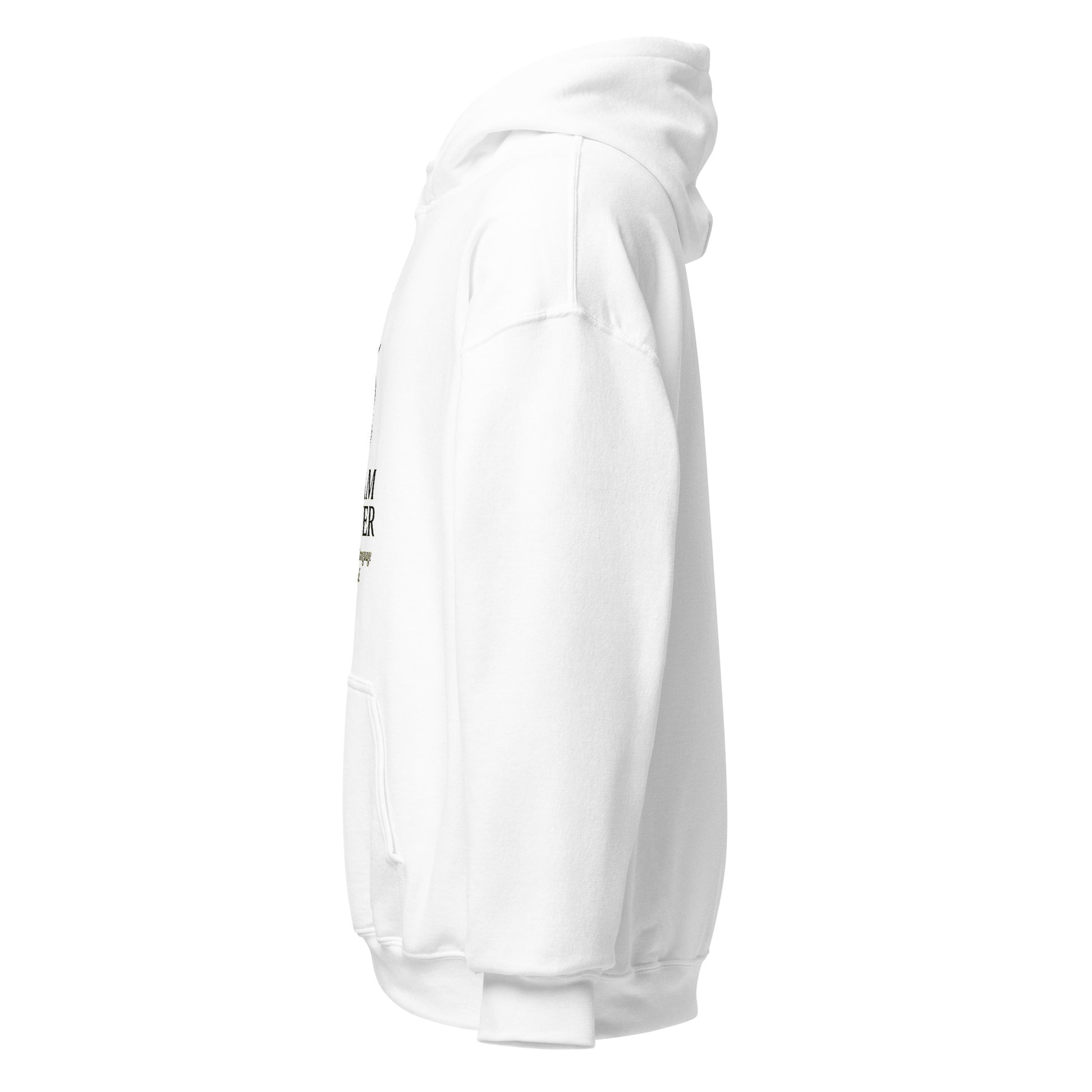 Side view of White Dream Weaver Celestial Soul Spiritual Spiritual Hoodie by Enlight Me Center