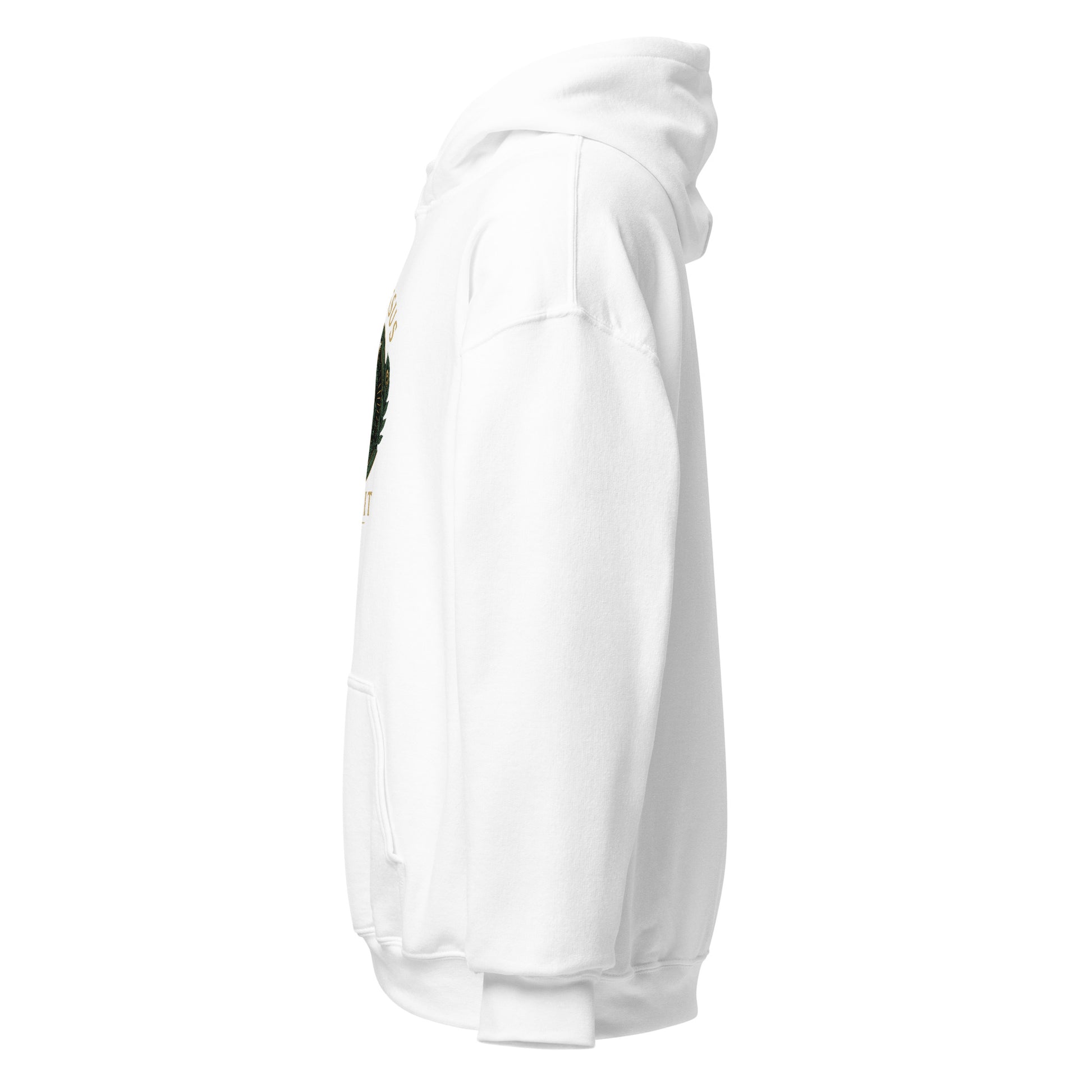 Side view of White Ephessus Hera The Sovereign Queen Divine Feminine Hoodie by Enlight Me Center