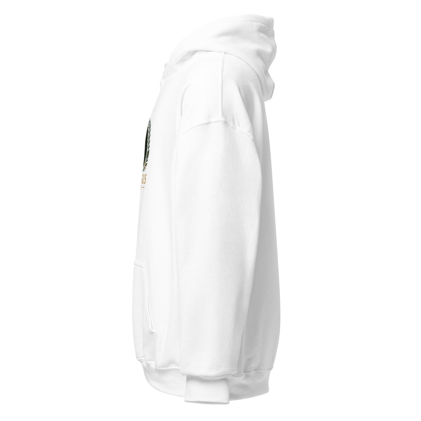 Side view of White Ephessus Hera The Sovereign Queen Divine Feminine Hoodie by Enlight Me Center