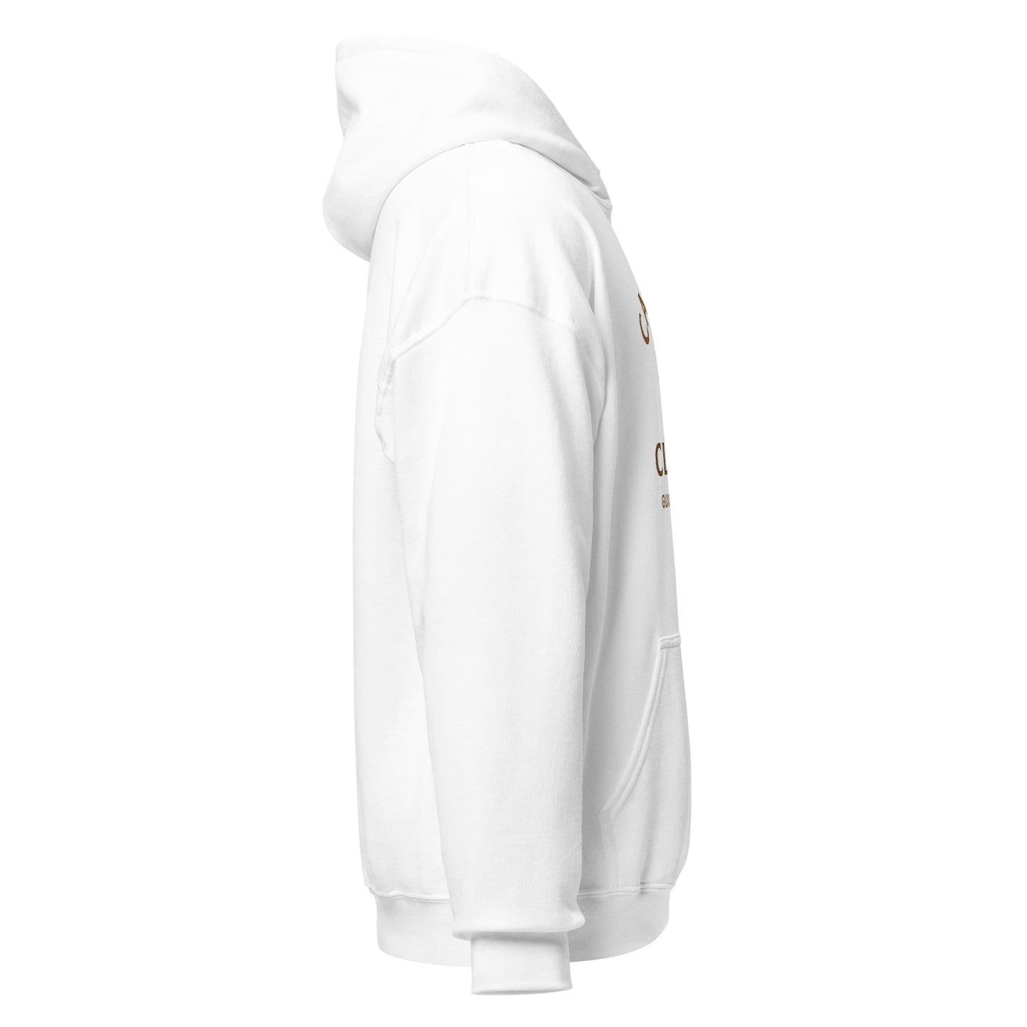 Side view of White Candle Clarity Spiritual Hoodie by Enlight Me Center
