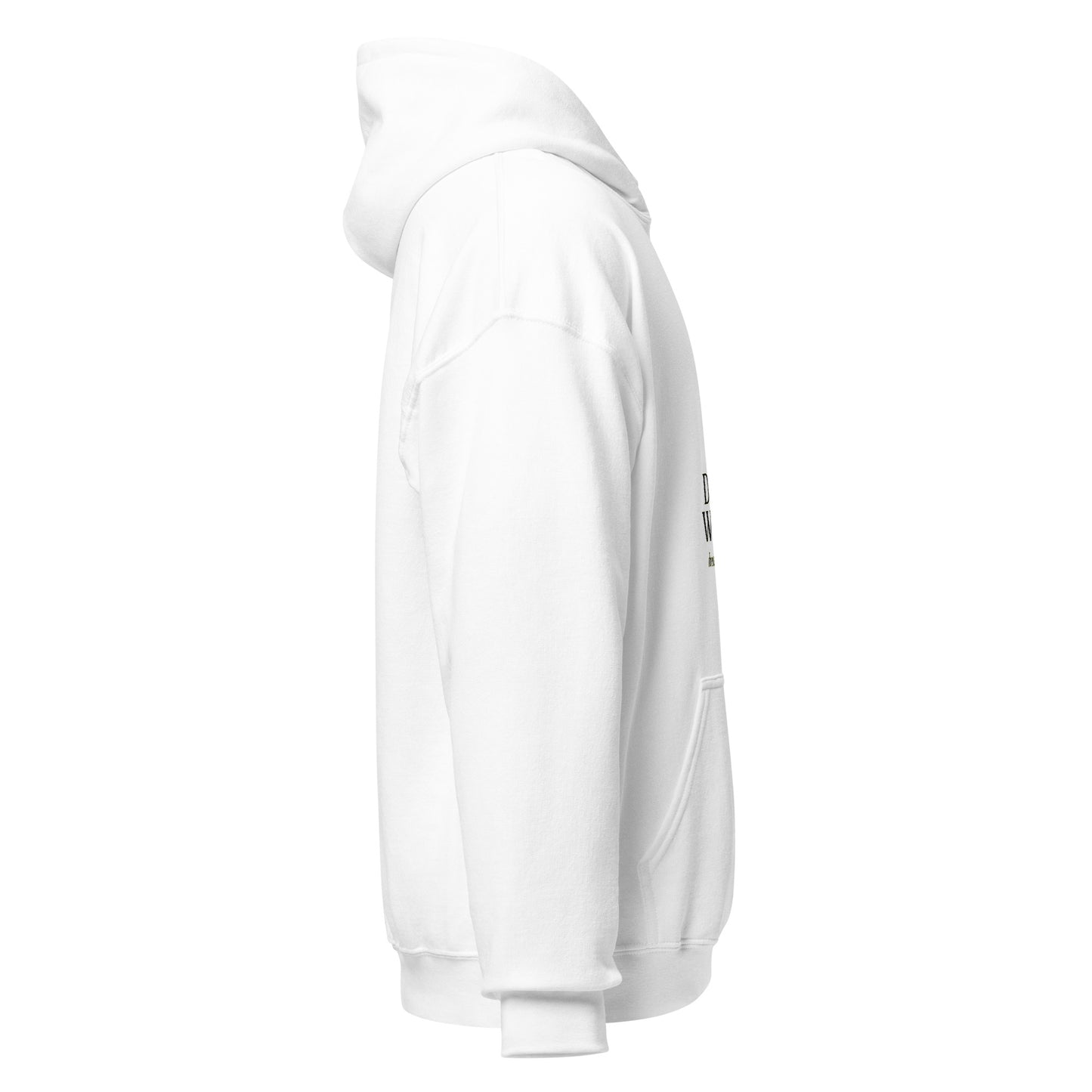 Side view of White Dream Weaver Celestial Soul Spiritual Spiritual Hoodie by Enlight Me Center