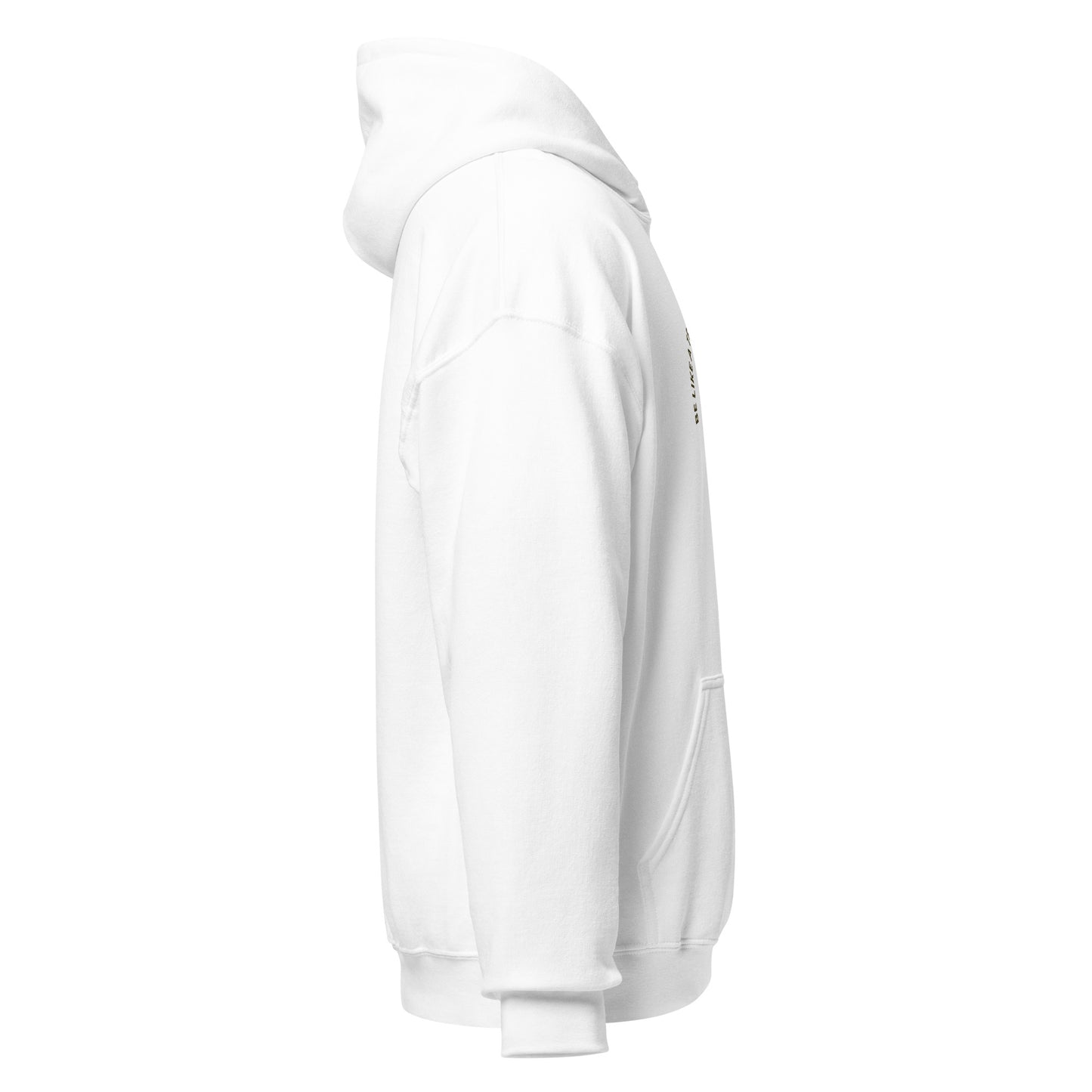 Side view of White Be Like a Tree and Let the Dead Leaves Drop Spiritual Healing Hoodie by Enlight Me Center