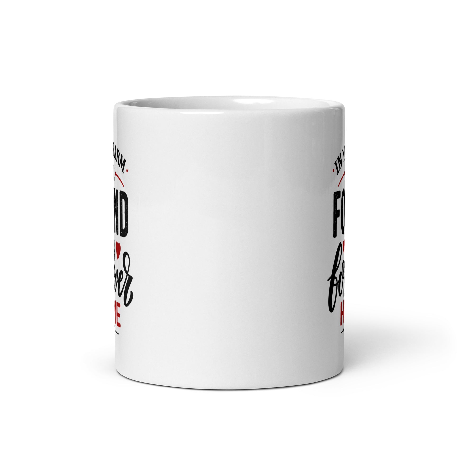 White My Forever Home Spiritual Quote Mug showing spiritual quote design